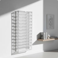 13-Tier File Rack Wrought Iron Style Vertical Tray Organizer Slim Frame