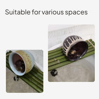 Bamboo Raft Water Flow Board, Ceramic Accessory, DIY Aquatic Habitat Decor, Non