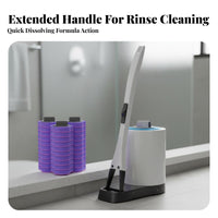 Toilet Brush Removes Tough Stains Toilet Scrubber Set Scratch for Lavatory