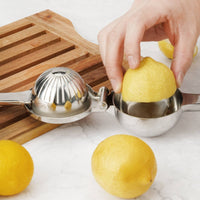Stainless Steel Lemon Press Easy to Clean Manual Lemon Juicer Compact Storage