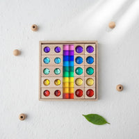 40 Pieces Acrylic Blocks Educational Translucent Colorful Cubes Jewel-Like Jewels Color Sorting Block Set for Preschoolers, Kindergarten, Playroom
