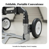 Stair Climbing Hand Truck Foldable Step Climber Cart Portable Folding Luggage Cart for Apartment Dwellers, Movers, Stairs, Travel, Office