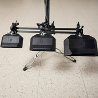 3 Pieces Drum Cowbells with Stand Different Pitch Cowbell Set Percussion Bells for Drummers