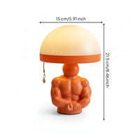 Torso Lamp Sculpted Base Dome Table Lamp Pull Cord for Desktop