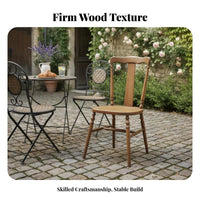 Round Pedestal Table Vintage Design & Dwelling Furniture Distressed Finish French Rustic Look for Families, Partners, Balcony