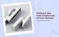 Sliding panel lock, cream arch lock, security panel latch, push-pull PVC panel handle, easy installation for home, office, balcony.