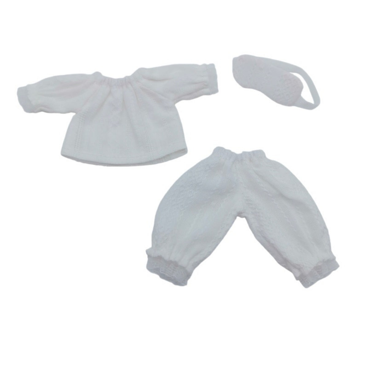 3-Piece Doll Pajama Set Tapered Legs Doll Pajama Outfit Soft Material Toy Apparel
