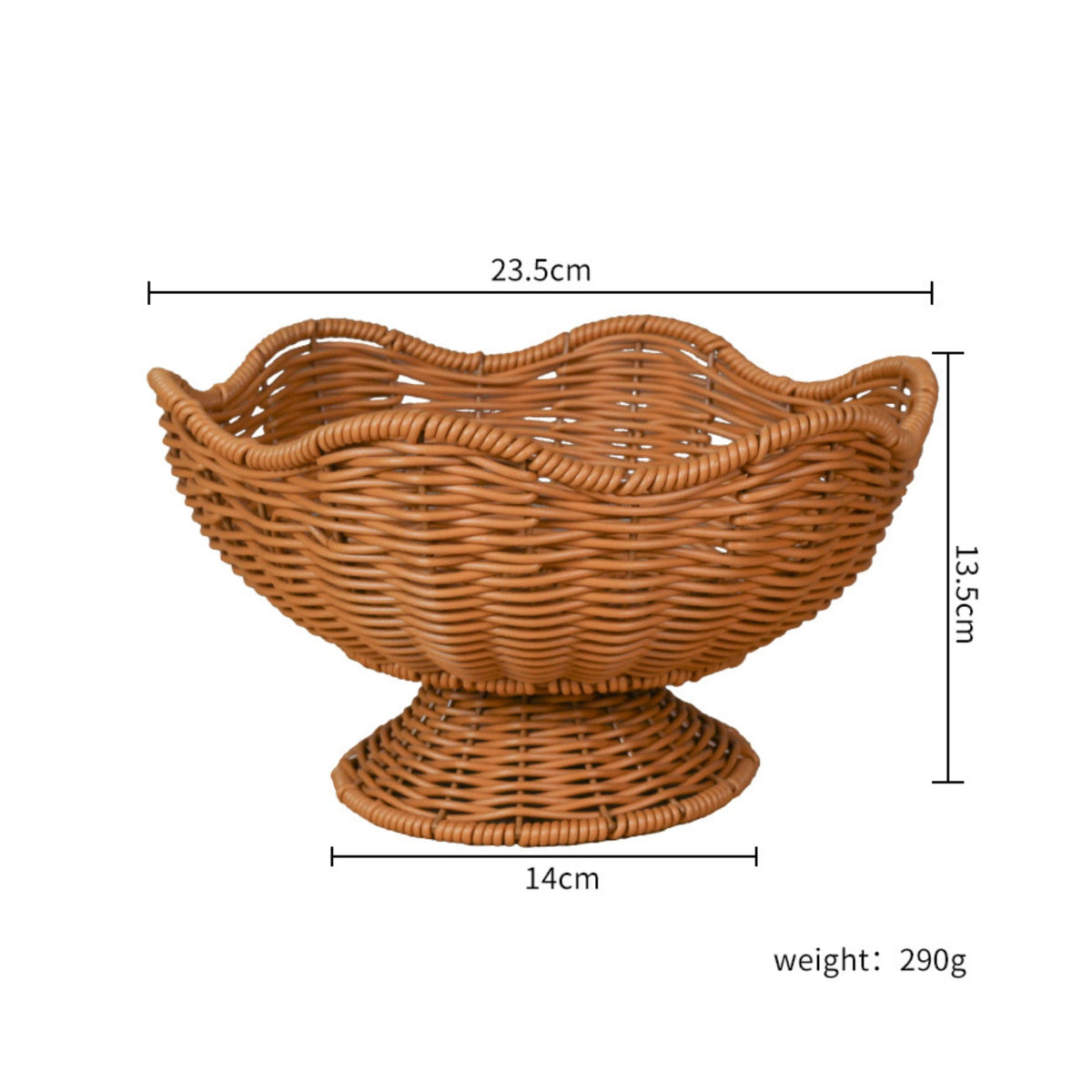 Rattan Fruit Basket Airy Weave Woven Fruit Basket Breathable