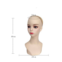 Mannequin Head with Shoulders Realistic Female Mannequin Head Smooth for Photography Studios