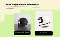 Retro helmet, double visor.