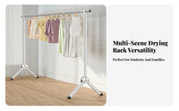 Foldable Design Folding Clothes storage areaSaving Wheeled Folding Clothes Rack Portable Garment Stand Easy Assembly for Students, Renters, property owners, Bedroom, Dorm Room, Balcony