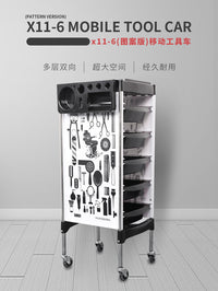 Simple Beauty Salon Hairdressing Cart with 5 Drawers