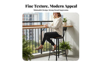 Rustic Bar Stool with Supportrest Firm Wood Seat Rustic Lowsupportrest Stool Simple Design Modern Look for Cafe, Restaurant