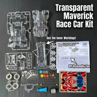 4WD Assembly Car Kit Electric-Powered Mini 4WD Race Car Develops Hands-On Skills for Children, Hobbyists, Indoor Play, School Projects, Display Shelf 888