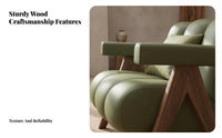 Single pad Armchair Retro Design Lounge Chair Wabi-Sabi Aesthetic Space-Saving for Apartment Dwellers, Homeowners, Bedroom
