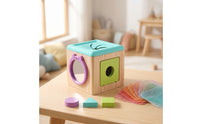 Child-Centered Shape Sorter Box Multifunctional Sorting Box with Blocks Interactive Toy with Sorting Shapes Safe for Toddlers, Daycare