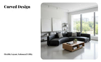 Curved Sectional Sofa Set Luxury Design 3-Piece Curved Reception Set configurable configuration business-grade Furniture for Homeowners, Families, Lobby, Office