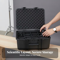 Wheeled Hard Trunk Waterproof Equipment Case Retractable Pull Handle for Travel