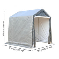Storage Shelter Tent Gray Cover Storage Canopy Interior