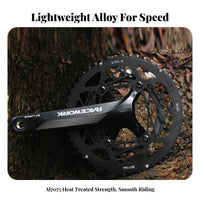 Cycling Bike Crankset Lightweight Hollow Aluminum Crankset Bike Comp Single Nt High Rigidity Frosted Finish