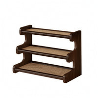 Cup Rack with Wooden Frame Three-Tier Countertop Mug Holder Easy Access Coffee Mug Display Shelf for Kitchen, Sideboard