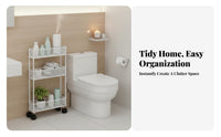 Slim Rolling Storage Unit Space Saving Slim Rolling Organizer Multi-Tier