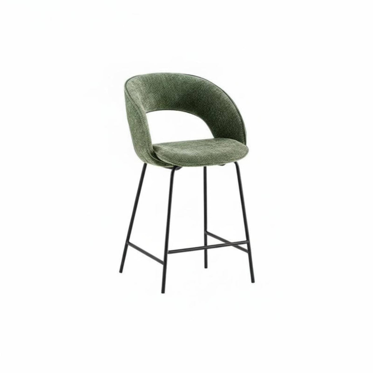 Metal High Stool with Rear Supportrest Nordic Design Highspine Support Metal Stool Modern Minimalist Design robustDuty