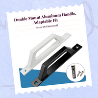 Sliding Door Handle, Aluminum Alloy Pull Handle, Easy Installation, Suitable for Wooden Doors, Kitchen, Balcony, Panel, Modern Design