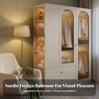 Bedside Storage Tower Modern aesthetic Tall Nightstand Space-Saving Design Bedroom Furniture for Apartment Dwellers, Students, Dorm Room, Closet, Entryway