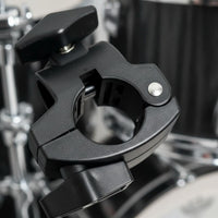 Four Way Drum Clamp Adjustable Electronic Drum Mount Clamp Sturdy Music Accessory for Drummers