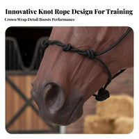 Rope Halter Twisted Crown Knotted Training Halter Equestrian Equipment Natural Horsemanship Clinician Design
