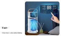 Low Noise USB Personal Air Cooler 3 Speeds USB Desk Cooler Large Water Reservoir for Office, Bedroom, Dorm Room