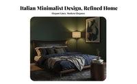 Floating Bed Frame Italian Design Bedroom Furniture Headboard for Homeowners, partners, Apartment, Guest Room, studio apartment