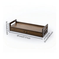 Tea Rack with Drawer Decorative Tea Organizer with Drawer Elegant Desktop Teaware Holder for Desk Corner