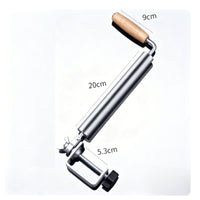 Rolling Pin with Clamp Heavy Duty Tabletop Pastry Roller Included for Home Cooks