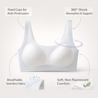 Sports Bra for Teenage Girls with Full Coverage Molded Cups, Soft Bralette Style for Exercise and Daily Wear, Padded for Kids