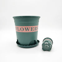 Tree Planters Outdoor Flower Planters, Heavy Duty Green Plant Pot with Optional Saucer, Round Tapered Pot for Garden Trees and Plants