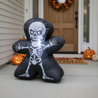 Standing Inflatable Skeleton Seasonal Halloween Inflatable Inflate Party Decor for Patio