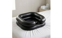 Inflatable Shampoo Basin Rectangular Bedside Shampoo Basin Air Valves Portable Hair Washing Sink