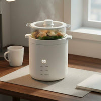 Automatic Keep Warm Mini Rice Cooker Minimalist Design Personal Rice Cooker Non-Stick for Singles, Students, Dorm Room, Office