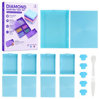 Diamond Painting Tray Kit Spill-Resistant Bead Sorting Tray with Lids