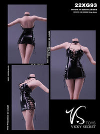 现货 VSTOYS 1/6 皮草绑带裙22XG93服装散件适合女兵人偶包胶素体