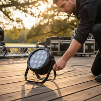 Battery Powered Par Light RGBWA Battery Powered Stage Lights Waterproof Stage Light 6-in-1 LED Par Can Lights App-Controlled