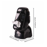 Moai Statue Tissue Box Luxury Feel Easter Island Head Tissue Holder Novelty Gift