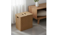 Rattan Storage Box Double Flipaccessible Woven Storage Bin Built-in Handles
