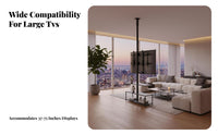 Floor-to-Ceiling Rotating Media Pole 360° Rotation Living Room Furniture