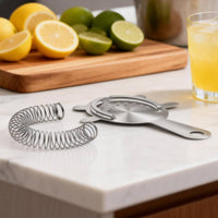 Spring Cocktail Strainer Smooth Pouring Perforated Cocktail Strainer Silver for Bartenders