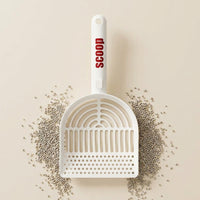Cat Litter Sifter and Metal Scooper, Large Size Stainless Steel Fine Mesh Litter Sifter for Clumping Bentonite Metal Ladle for Cat Owner