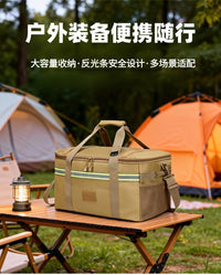 新品野营装备户外保温收纳袋大容量储物野餐包折叠战术手提收纳包