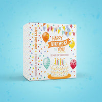 Twelve-Day Delightful Present Container Easy to Assemble Birthday Anticipation Calendar Box Festive Print for Kids
